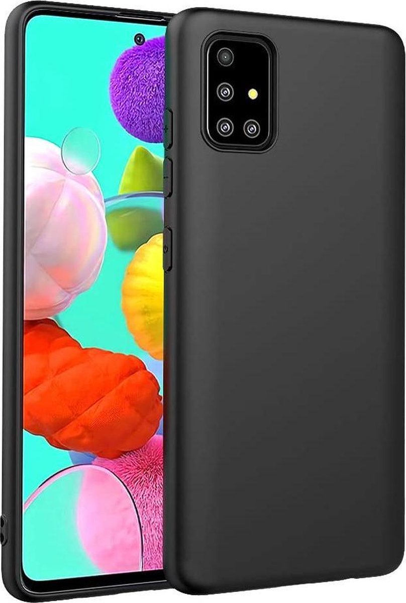 TrendyBescherming Telefoonhoesje - Back Cover - Geschikt Voor Samsung Galaxy A51 - Zwart En Black