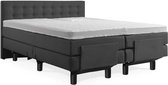 Boxspring Elektrische 200x200 Compleet Antracite Knopen