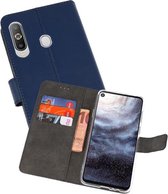 Booktype Telefoonhoesjes - Bookcase Hoesje - Wallet Case -  Geschikt voor Samsung Galaxy A8s - Navy