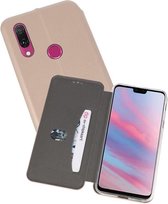 Slim Folio Case - Book Case Telefoonhoesje - Folio Flip Hoesje - Geschikt voor Huawei Y9 2019 - Goud