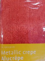 Crepepapier Aluminium ROOD 50X150cm