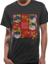 TOM AND JERRY - T-Shirt IN A TUBE- Squares (XL)