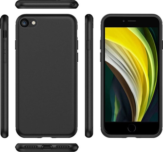TrendyBescherming Telefoonhoesje - Back Cover - Geschikt Voor Apple IPhone 7 - Zwart En Black - TrendyBescherming