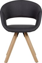 Pippa Design gestoffeerde trendy eetkamerstoel - zwart