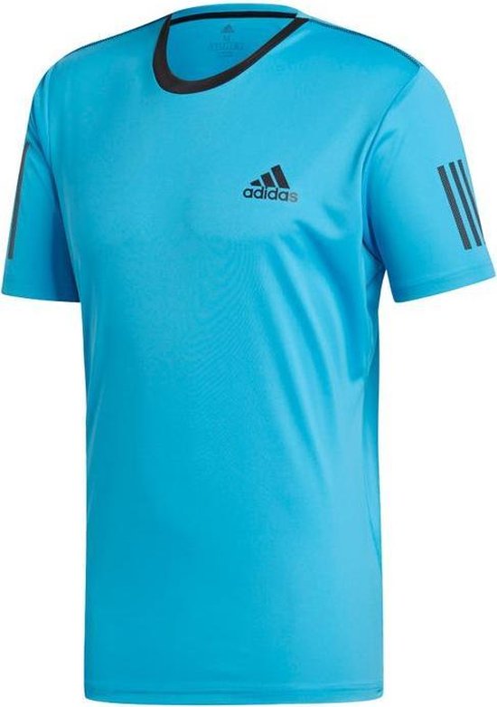 potlood Zijn bekend Doorzichtig Adidas Club 3-Stripes Sportshirt Tennis Tenniskleding Heren Blauw - Maat M  | bol.com