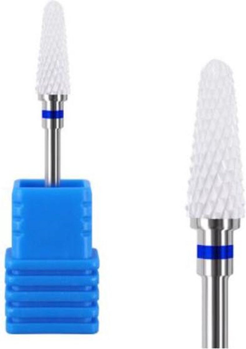 DW4Trading Keramische Kegel Frees Middel Korrel Voor Elektrische Freesmachine - Pedicure - Manicure - Nagels - Blauw
