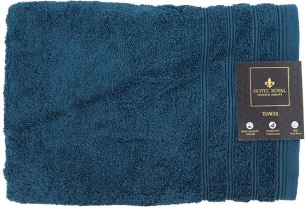 Hotel Handdoek - Badhanddoek Blauw 70x140 cm - Superzacht Gekamd katoen / 550 GSM Zware kwaliteit Badhanddoek - Hotel handdoek - badlaken - badhandoek - Super soft - Towels - serviette de bain -