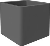 Elho Pure Soft Brick 50 - Plantenbak voor Binnen & Buiten - Ø 49.0 x H 49.0 cm - Zwart/Antraciet