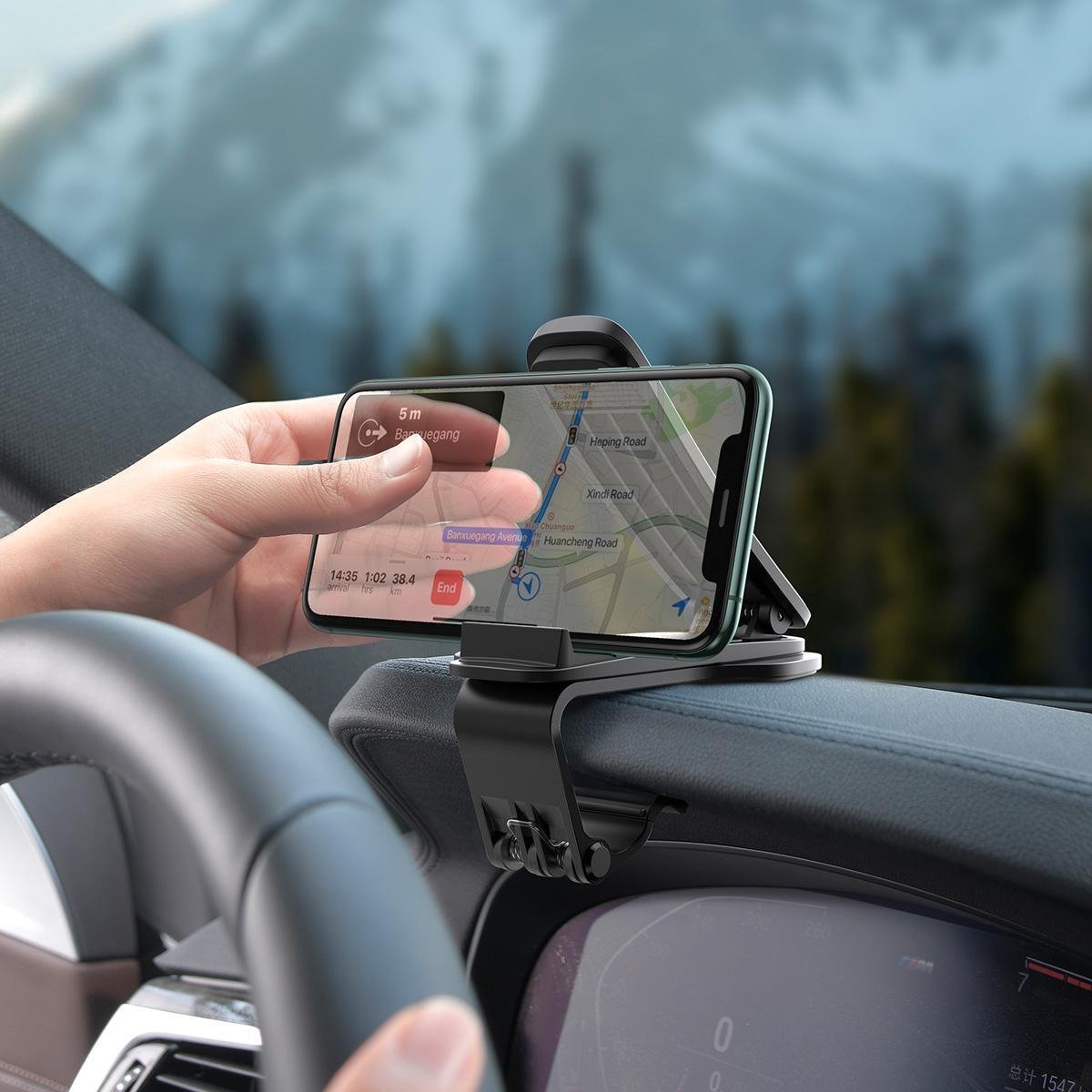 Stevig Metalen Autohouder / telefoonhouder - Big Mouth Pro Car Mount - Zwart
