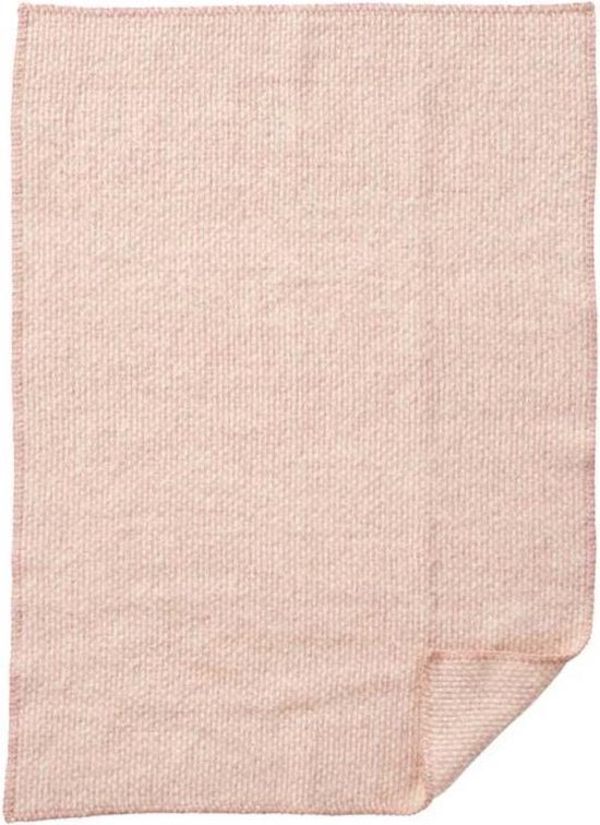 Product: Domino lamswollen wiegdeken roze- Klippan 65x90cm, van het merk Klippan