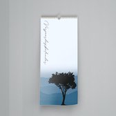 Editoo Trees and Mountains - Verjaardagskalender - 14x30cm - 13 pagina's