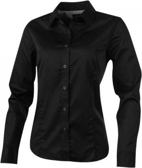 Overhemd dames zwart lange maat L Elevate (werkoverhemd o.a. horeca) | bol.com