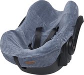 Baby's Only Baby autostoelhoes universeel Sense - Hoes voor de autostoel - Groep 0+ - Vintage Blue - Zachte rib corduroy stof - Geschikt voor 5-puntsgordel