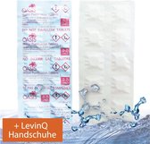LevinQ Oasis waterzuiverings tabletten - 20-25 liter Veilig drinkwater per tablet NATO goedgekeurd + LevinQ® Handschoenen PE