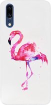 ADEL Siliconen Back Cover Softcase Hoesje voor Huawei P20 - Flamingo