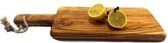 Zethome | olijfhouten snijplank met rechthoekig handvat | 35x14