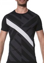 Asics Silver Sportshirt - Maat L  - Mannen - zwart,grijs,wit