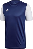 adidas Estro 19 Sportshirt - Maat XS  - Mannen - donker blauw/wit