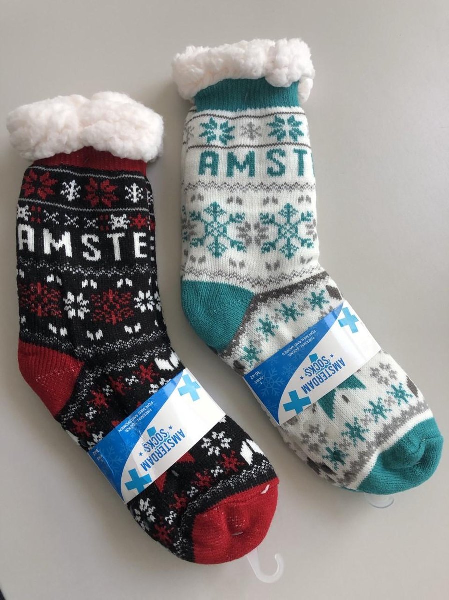 Kerstsokken Amsterdam - Kerst Sokken - Extra warm - Unisex - Heren - Dames  - One size... | bol.