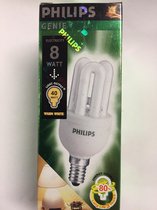zeemijl Wacht even onenigheid Philips spaarlamp Genie 8 watt lamp verbruik 40 watt licht warm wit fitting  E14 | bol.com