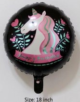 folie ballon  unicorn birthday verjaardag 40 cm