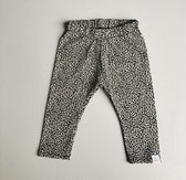 Huisje 4 Baby legging leopard print bruin zand mt 74