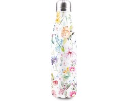 EasyLife Thermosfles - Roestvrij Staal - Drinkfles - 500ML - Watercolour