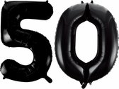 Folieballon 50 jaar zwart 41cm