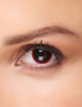 ZOELIBAT - Zwarte contactlenzen met rode rand voor volwassenen