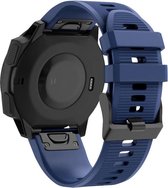 Blauw Siliconen Bandje Garmin Fenix 5 (& 5 Plus & Sapphire) / Forerunner 935/945 / Quatix 5 &5 Sapphire / Fenix 6 &6 Plus / Approach S60 & S62 / MARQ devices / D2 Delta – Quickfit Compatibel – 22 mm blue smartwatch strap - 4You Webventures