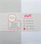 Steff - drap housse 70x140 cm - lot de 2 jersey coton blanc + gris avec label de qualité OEKO-Tex standard 100