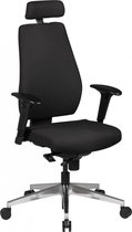 Pippa Design bureaustoel stof met hoofdsteun - zwart
