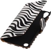 Wicked Narwal | Zebra bookstyle / book case/ wallet case Hoes voor HTC Desire 530 Wit