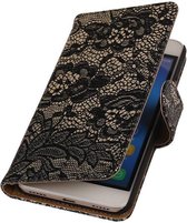 Wicked Narwal | Lace bookstyle / book case/ wallet case Hoes voor Huawei Honor 4 A / Y6 Zwart