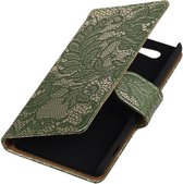 Wicked Narwal | Lace bookstyle / book case/ wallet case Hoes voor sony Xperia Z4 Compact Donker Groen