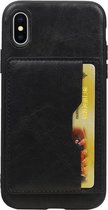 Wicked Narwal | Staand Back Cover 1 Pasjes voor iPhone X Zwart