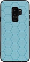 Wicked Narwal | Hexagon Hard Case voor Samsung Samsung Galaxy S9 Plus Blauw
