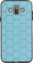 Wicked Narwal | Hexagon Hard Case voor Samsung Samsung galaxy j7 2015 Duo Blauw