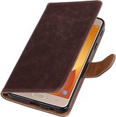 Wicked Narwal | Premium TPU PU Leder bookstyle / book case/ wallet case voor Samsung galaxy j7 2015 Max Mocca