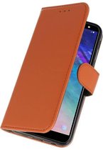 Wicked Narwal | bookstyle / book case/ wallet case Wallet Cases Hoesje voor Samsung Galaxy A6 2018 Bruin
