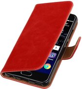 Wicked Narwal | Premium TPU PU Leder bookstyle / book case/ wallet case voor Huawei P10 Rood
