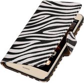 Wicked Narwal | Zebra bookstyle / book case/ wallet case Hoes voor Huawei Huawei Ascend Y625 Wit