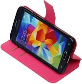 Wicked Narwal | Cross Pattern TPU bookstyle / book case/ wallet case voor Samsung Galaxy S5 G900F Roze