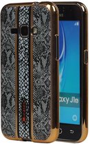 Wicked Narwal | M-Cases Slang Design backcover hoes voor Samsung Galaxy J1 2016 Grijs