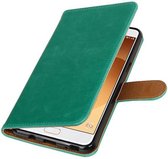 Wicked Narwal | Premium TPU PU Leder bookstyle / book case/ wallet case voor Samsung Galaxy C9 Groen