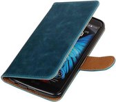 Wicked Narwal | Premium TPU PU Leder bookstyle / book case/ wallet case voor LG K10 Blauw
