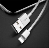 3 stuks USB oplaad kabel IPhone iPad oplader - Lightning kabel - Apple oplader - ook voor Ipad -  PACK - Lightning Kabel naar USB voor Oplader - 1 Meter Lightning cable Wit