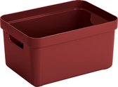 Sunware - Sigma home Kerst Opbergbox 13L - Burgundy - 35,2 x 25,3 x 18,3 cm