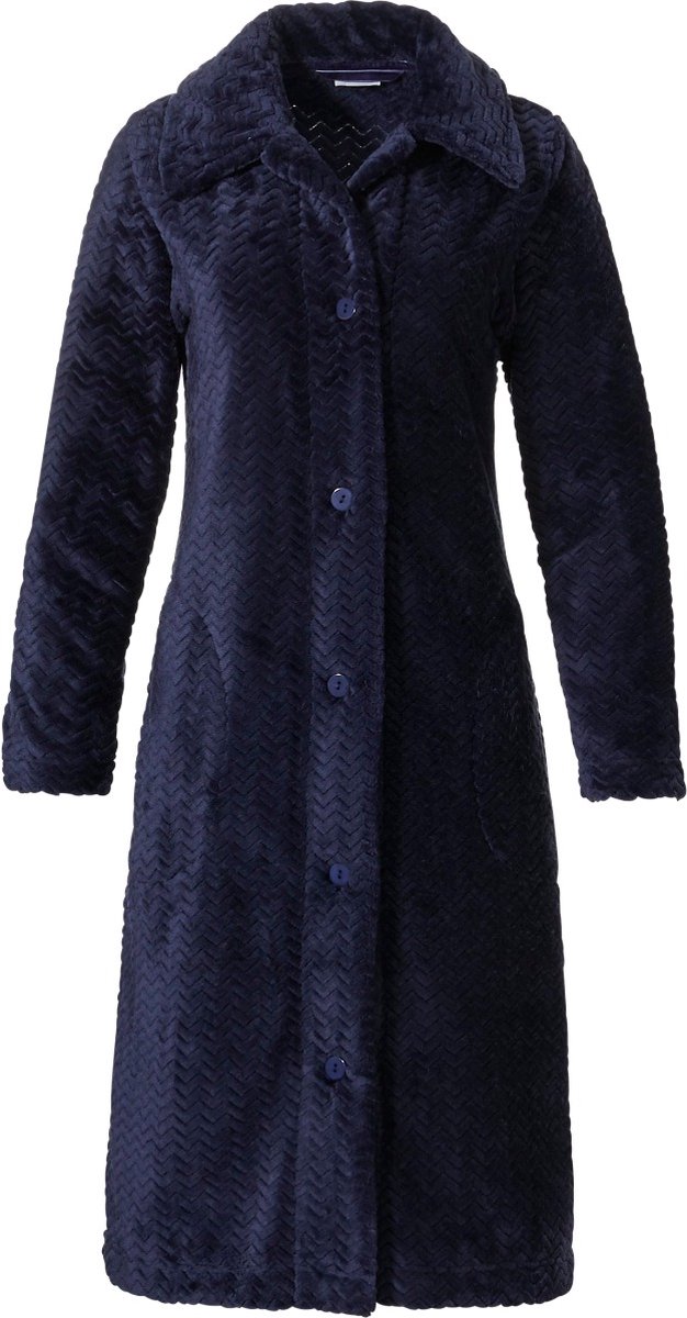Peignoir femme boutons bleus bol