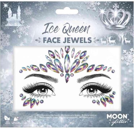 Groenten optillen omroeper Moon Creations Gezicht Diamanten Sticker Moon Glitter - Ice Queen  Multicolours | bol.com